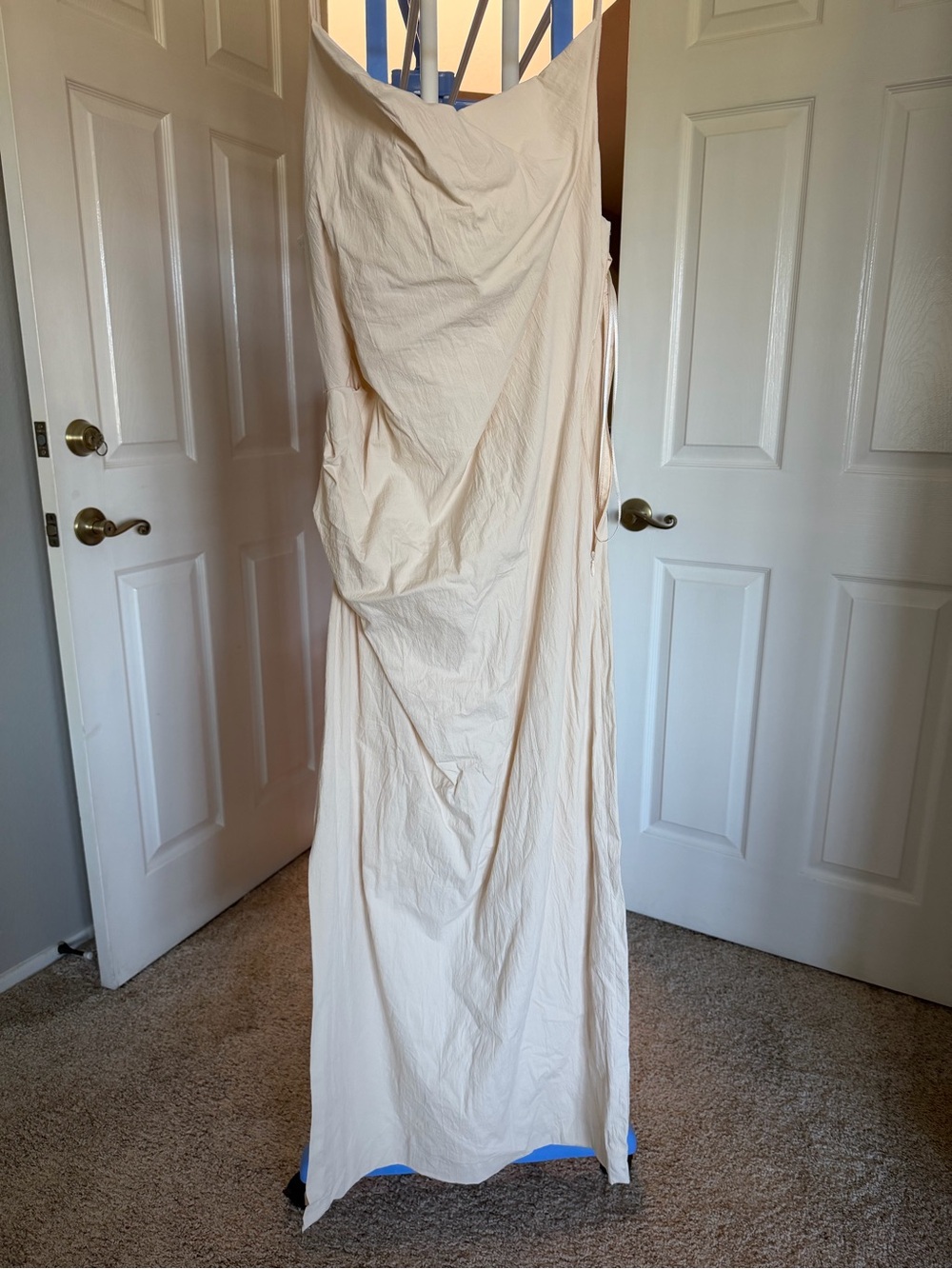 Zara Cream Maxi Slip Dress